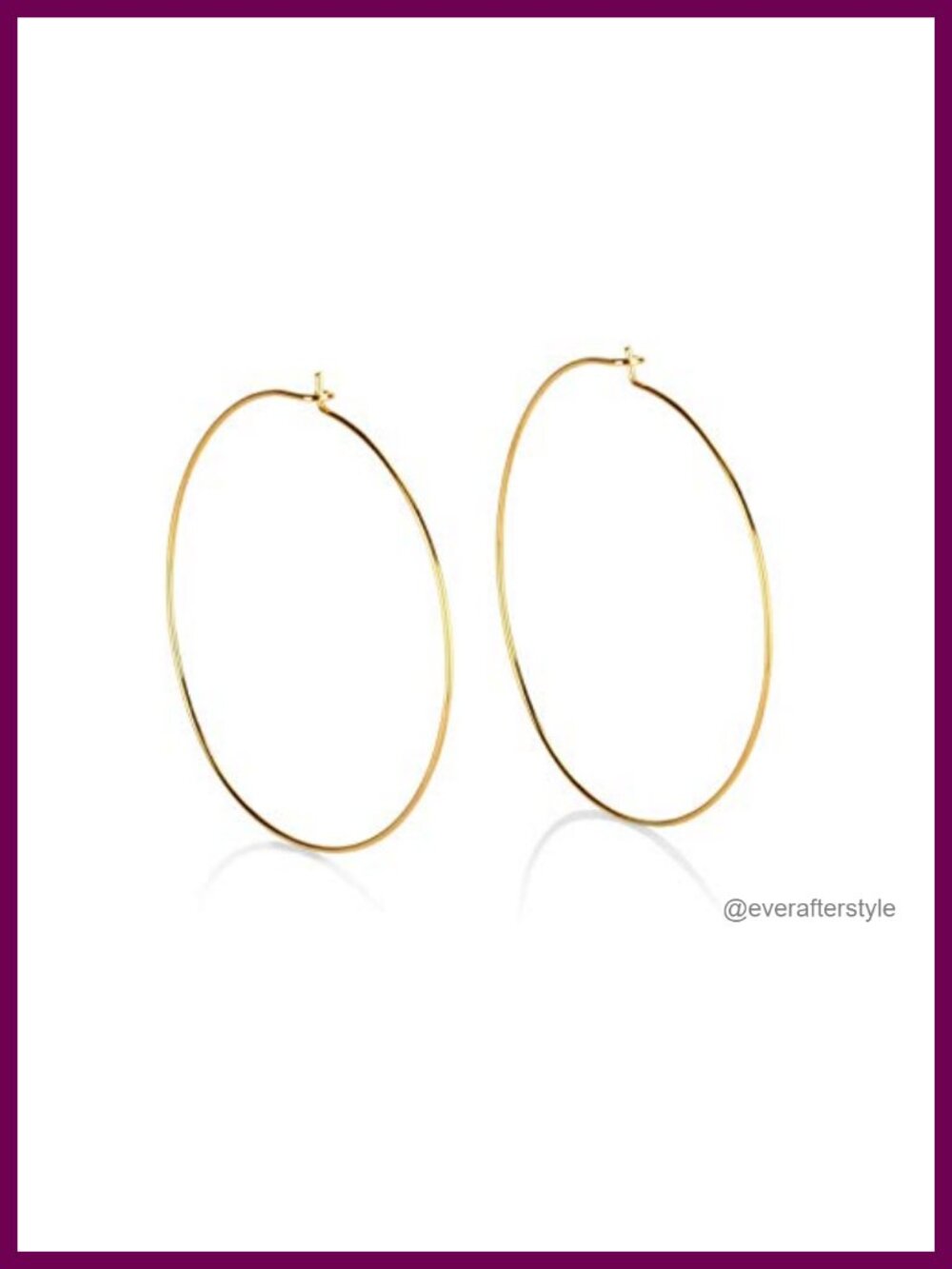 2 Inch Gold Filled Hoop Earrings for Women Thin Big Hoops 14K